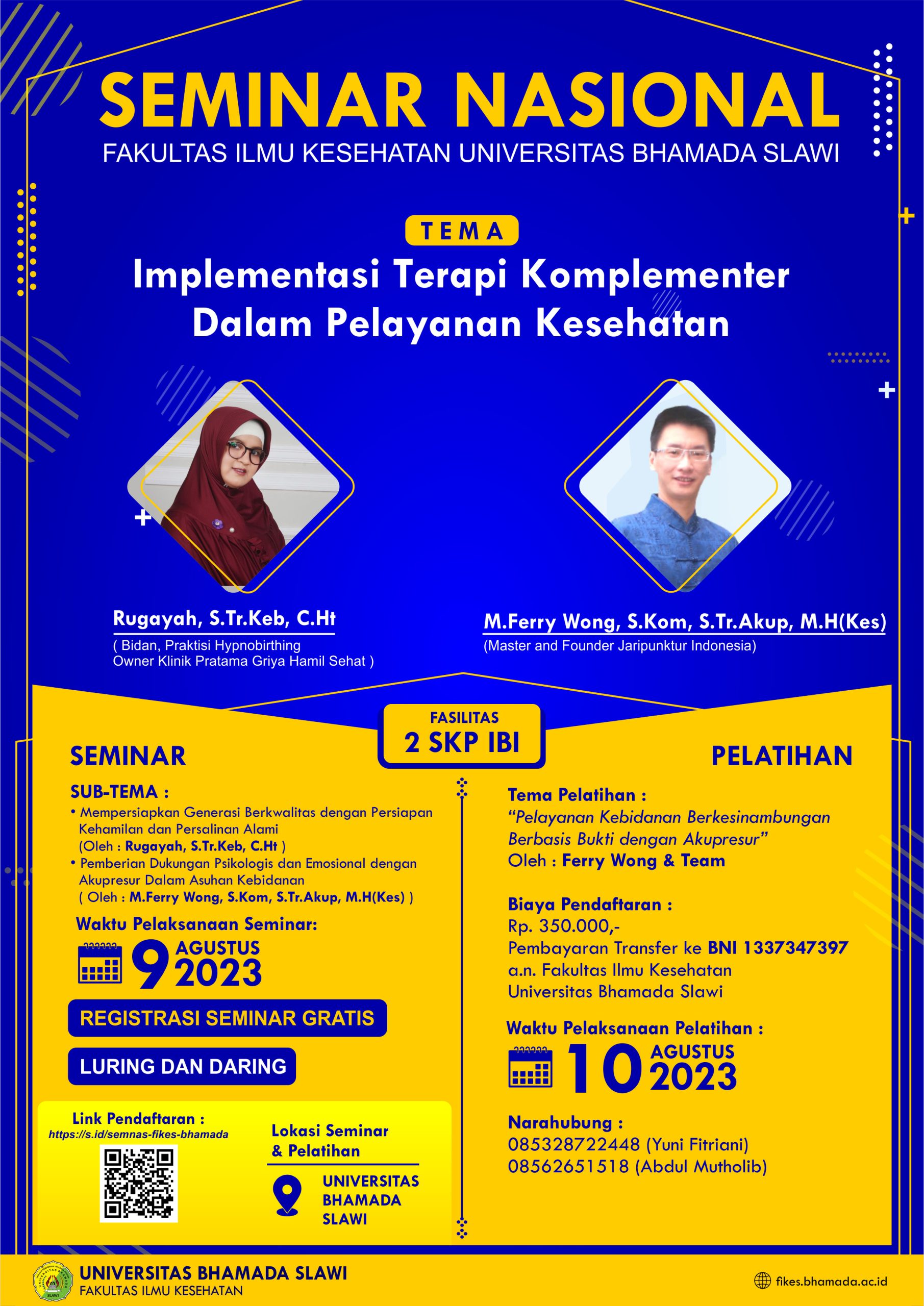 SEMINAR NASIONAL 2023 | Fakultas Ilmu Kesehatan